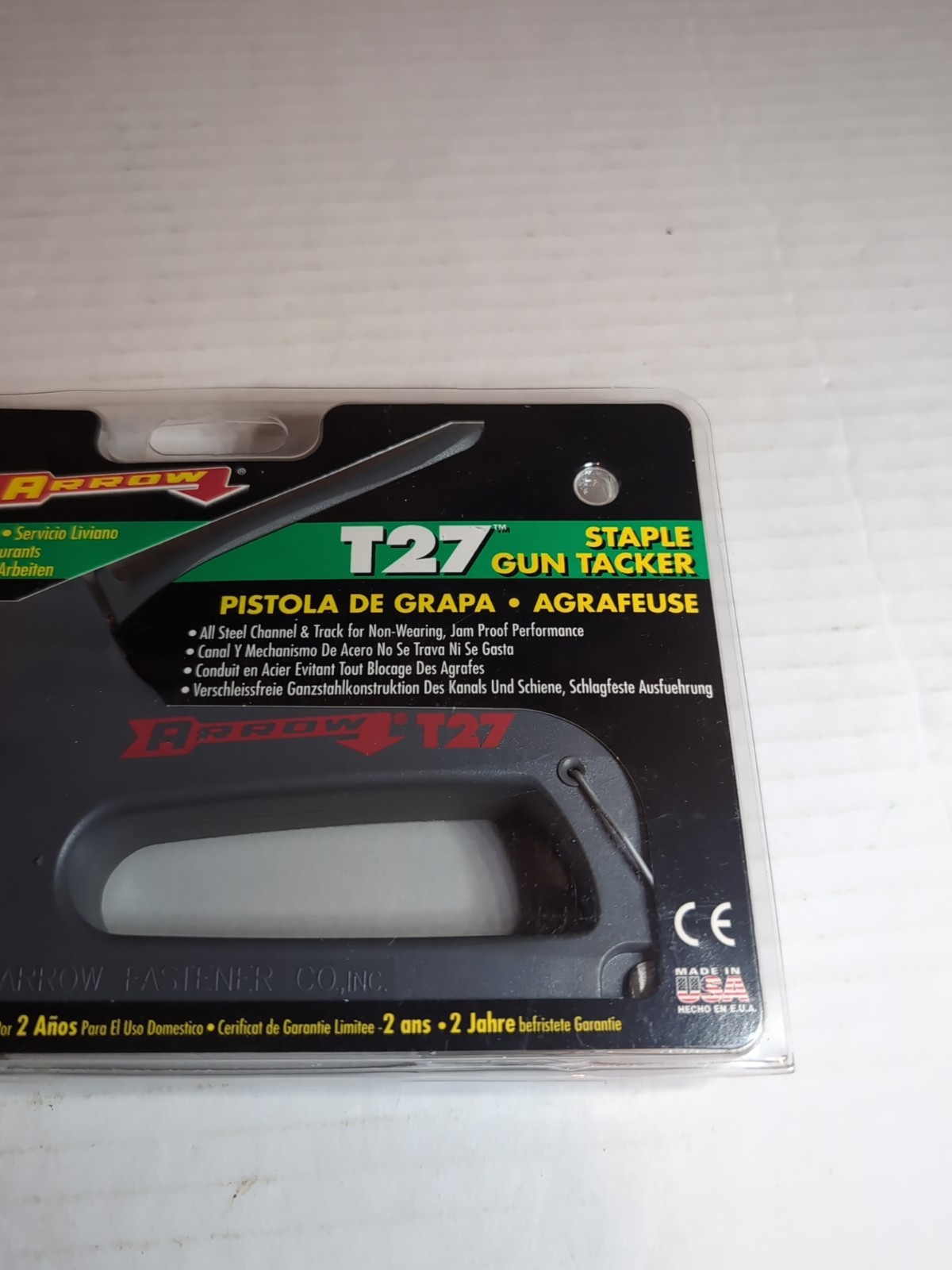 Arrow Light Duty Staple Gun Tacker T-27 Made In USA Gray New