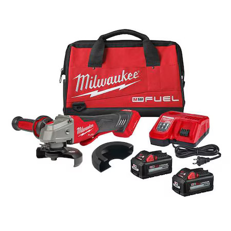 Milwaukee Tool 2882-22 M18 Fuel 4-1/2 In. / 5 In. Braking Grinder With One-Key