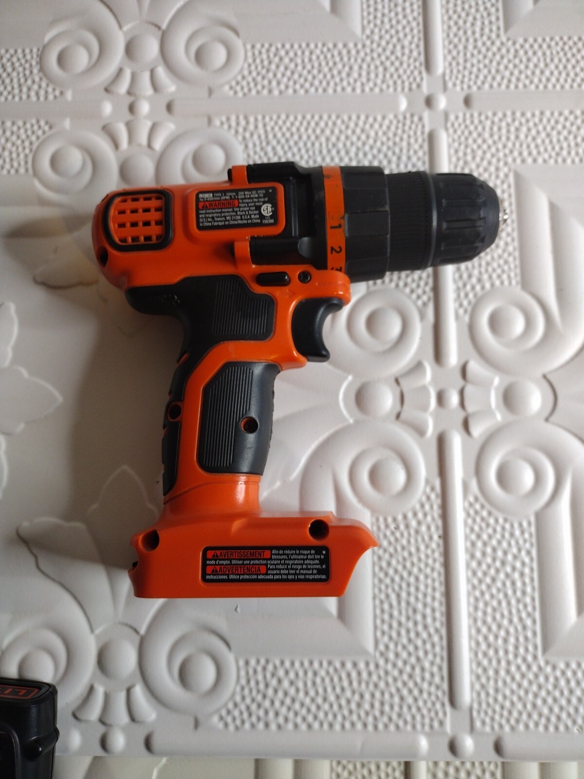 Black & Decker 20V Max LDX120 Lithium 3/8&Prime; Drill/Driver With Battery No Charger