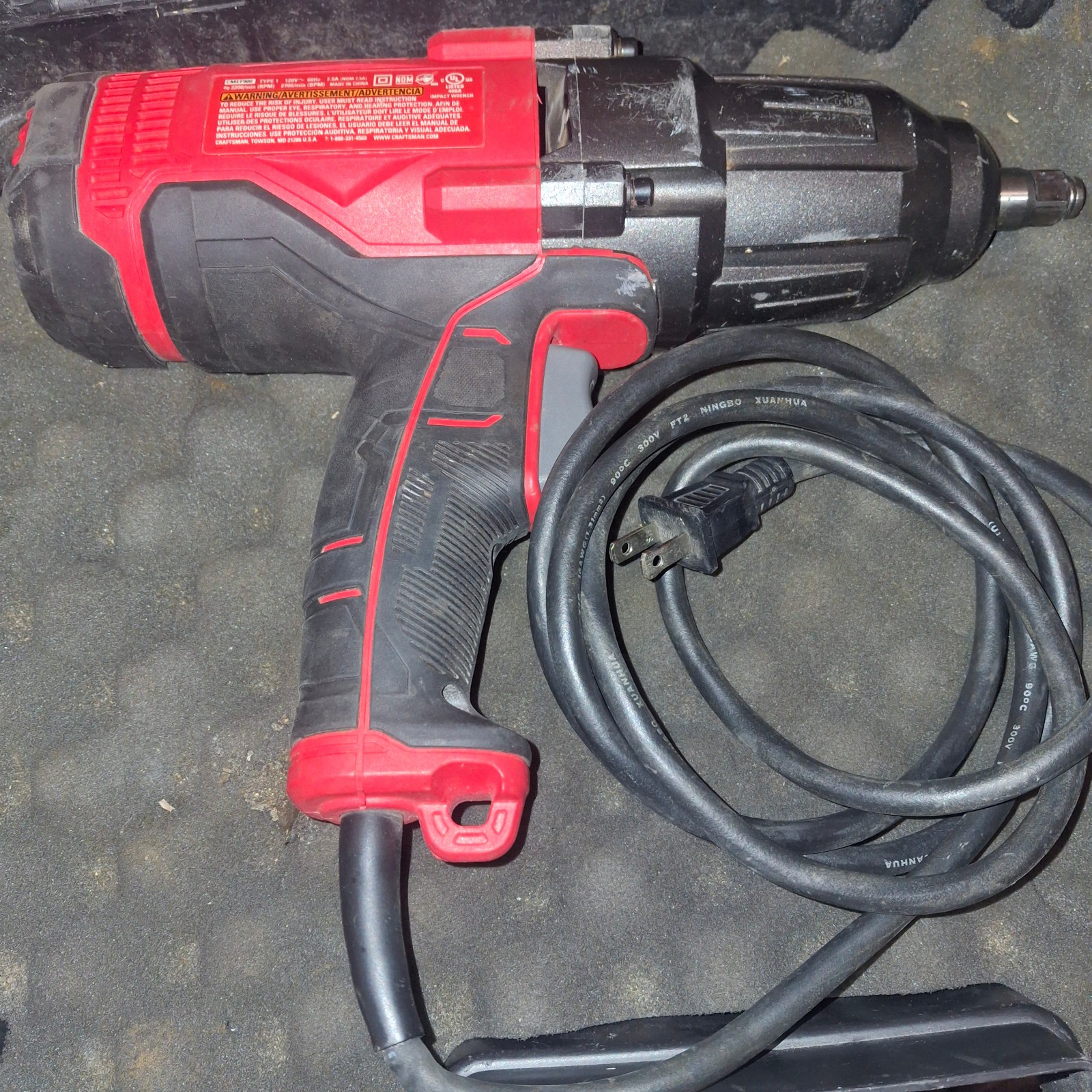 Craftsman Tools CMEF900 120V 7.5A Corded 1/2 » Drive Impact Wrench Red Used good