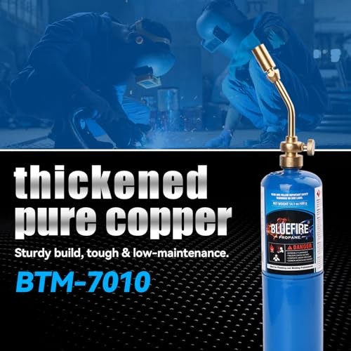 BLUEFIRE Solid Brass Jumbo Pencil Flame Gas Welding Torch Head Torch Only