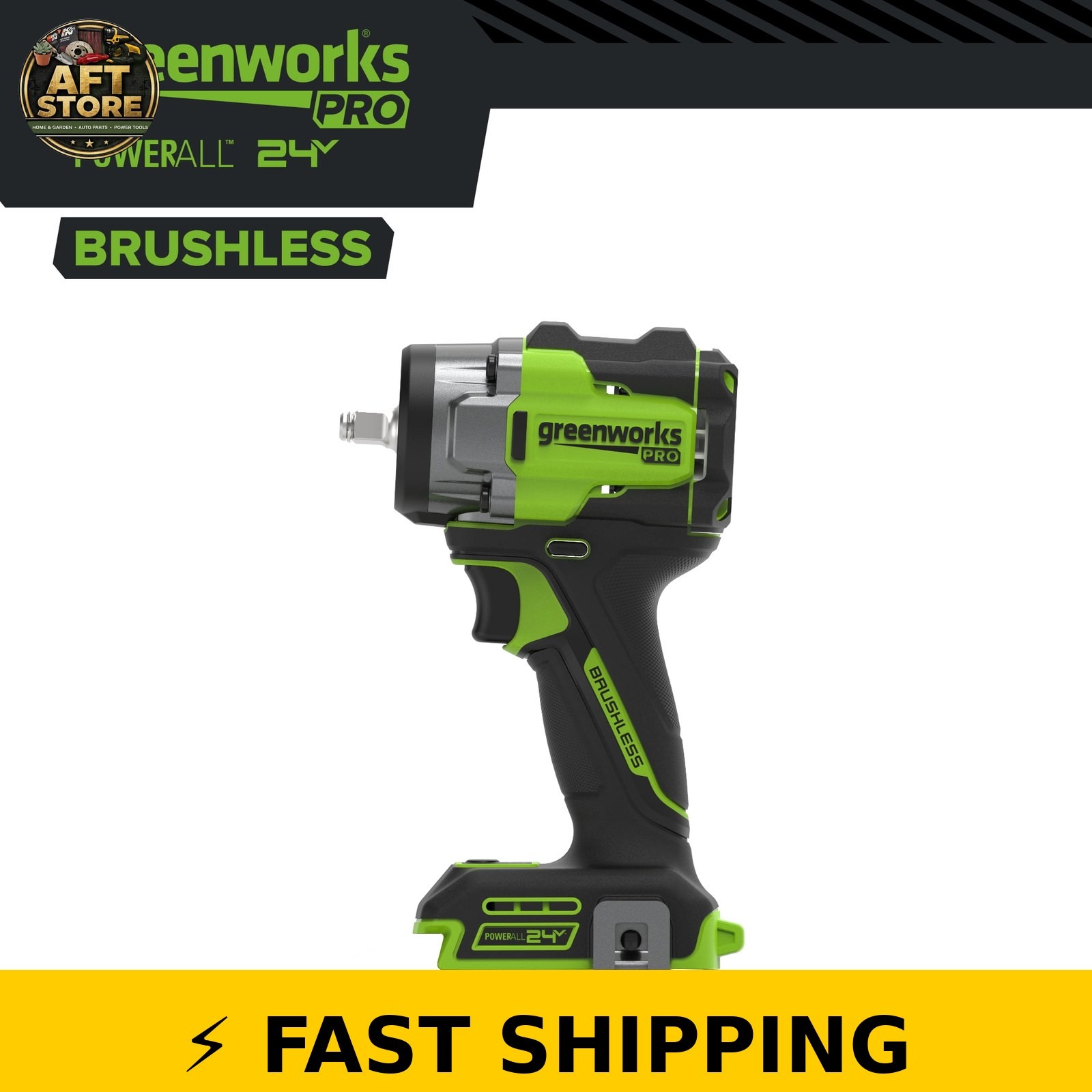 Greenworks Pro 24V 3/8&Prime; Impact Wrench Tool Only IW5370A1
