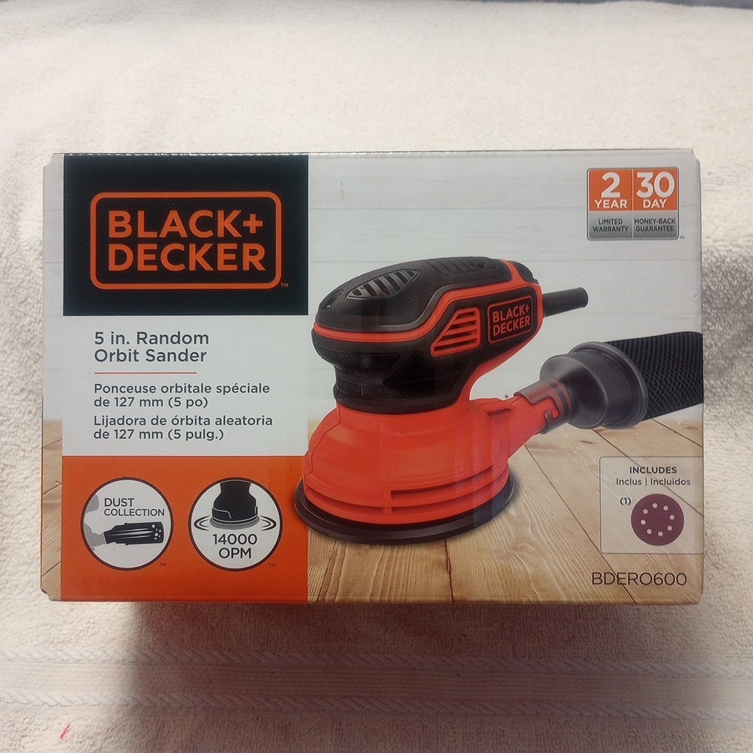 Black & Decker BDERO600 5&Prime; Disc Sander Electric Corded Orbital Sander New