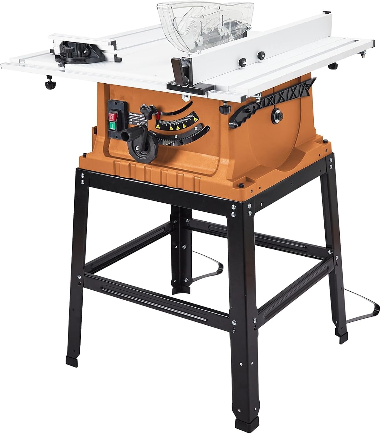 10&Prime; Table Saw 15 Amp 5000RPM Woodworking Saw With Stand 90° Cross Cut Portable