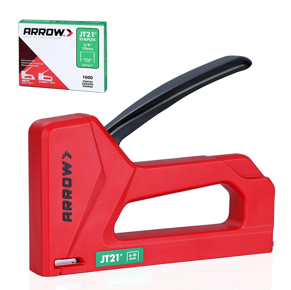 Light Duty Staple Gun Lightweight Upholstery Stapler Kit with 1000PC JT21 Staple
