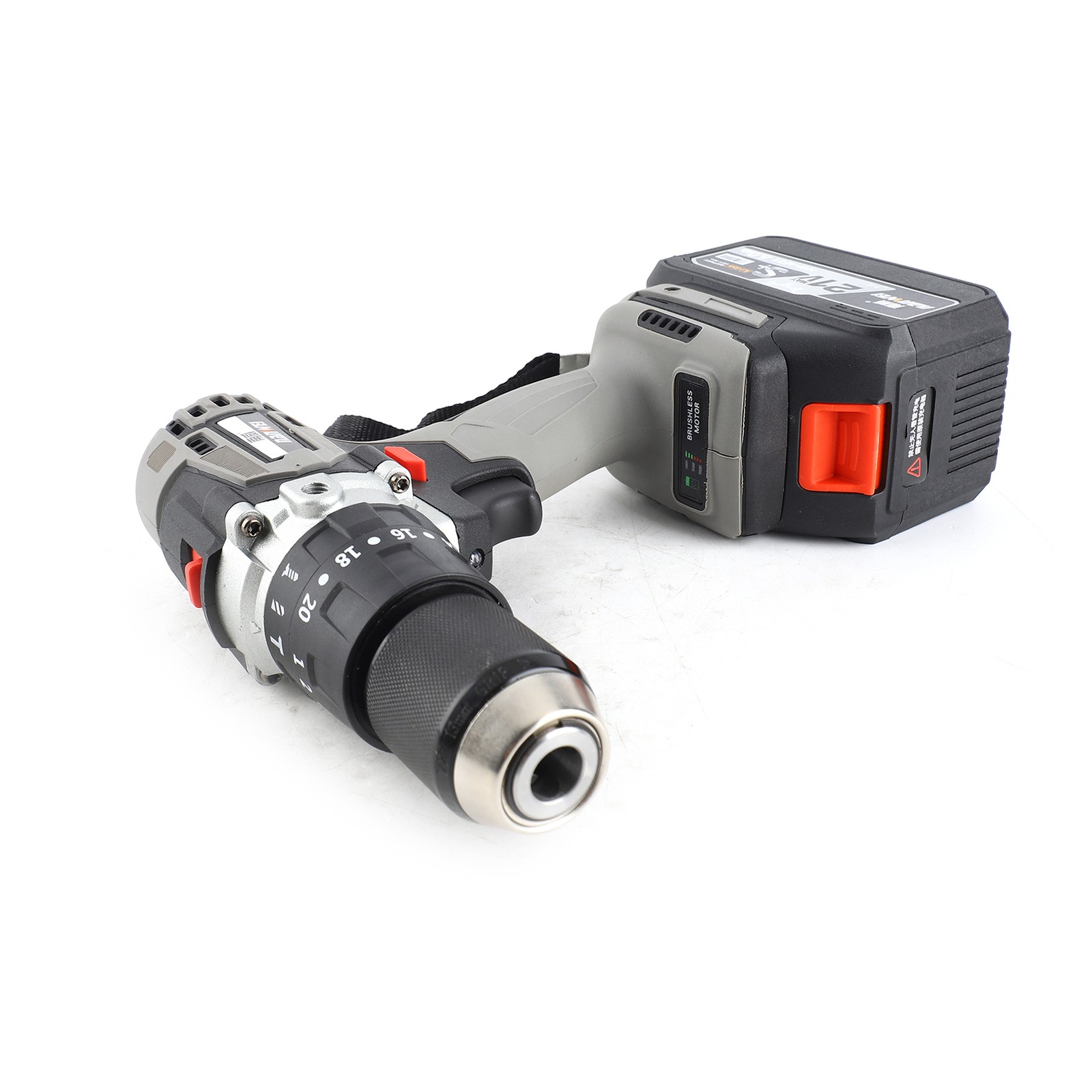21V Cordless Drill Driver Maximum Torsion 200N.m 1/2 Inch Metal Keyless Chu OQQA