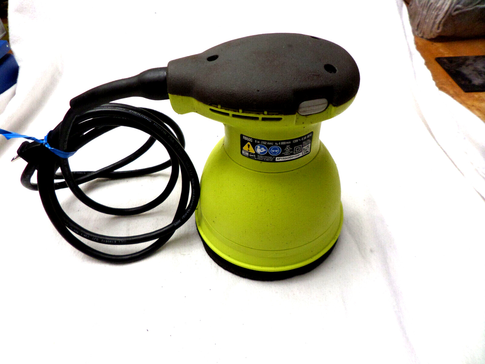 Ryobi RB60G 6&Prime; Corded Orbital Buffer 4,800 OPM 60W BARE TOOL ONLY PREOWNED