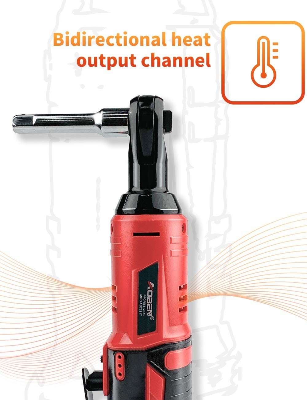 Cordless Ratchet Wrench Set 12V 3/8in 2 Batteries Charger