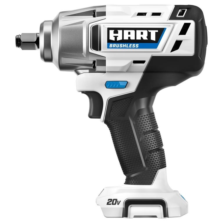 HART HPIW25 20-Volt 1/2&Prime; Battery-Powered Brushless Impact Wrench, 600 Ft-Lbs 🆕