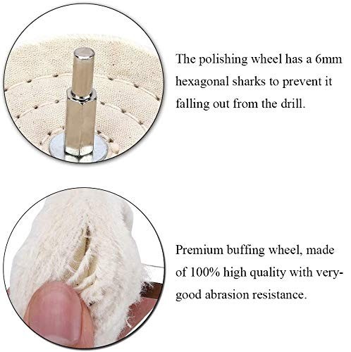 8 Pcs Buffing Wheel Kit – Polishing Pads for Drill, Metal, Plastic, Glass, Wood
