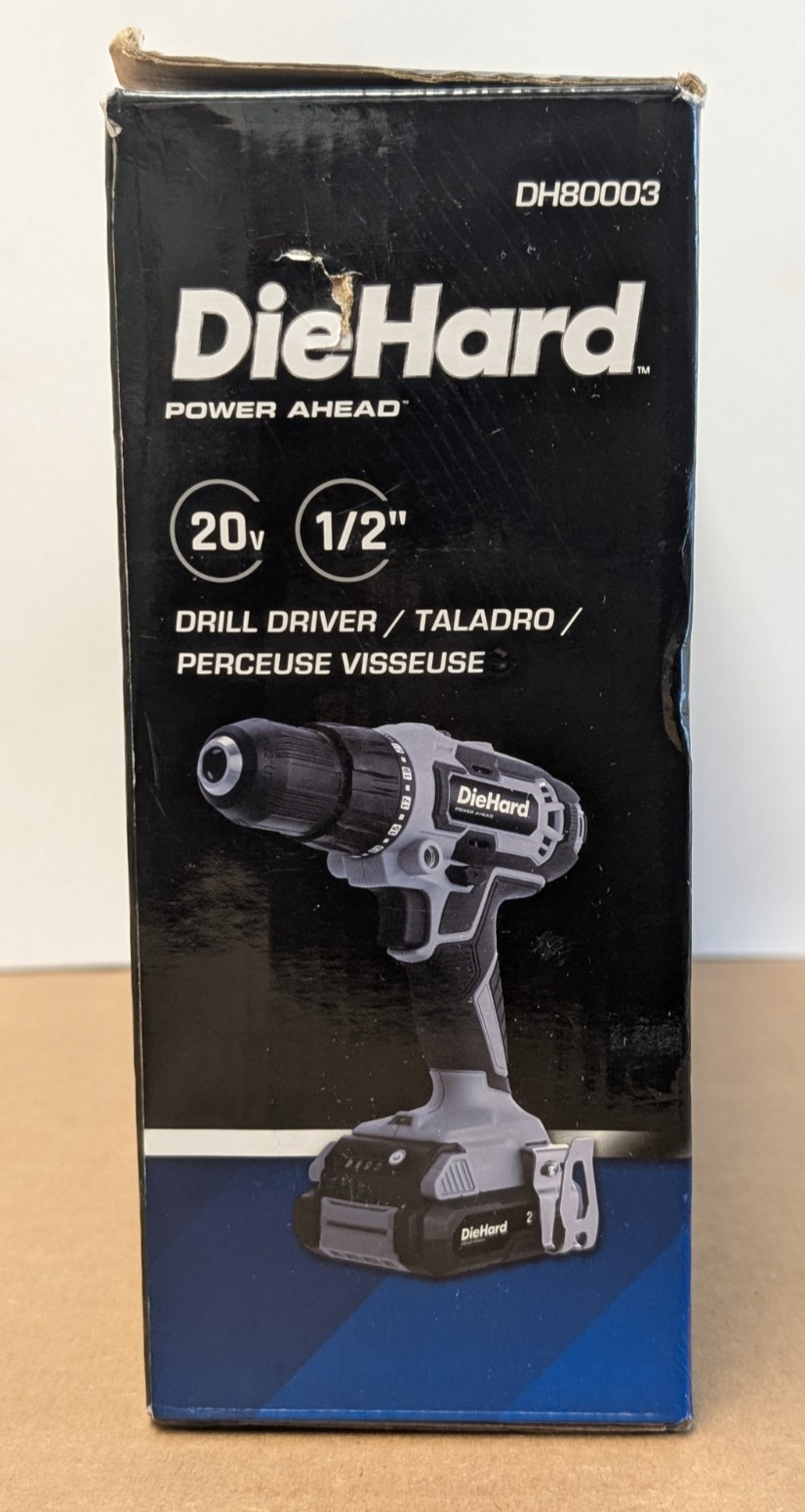DieHard DH80003 20V Cordless Drill Driver W/ 21+1 Torque Settings – NEW IN BOX!