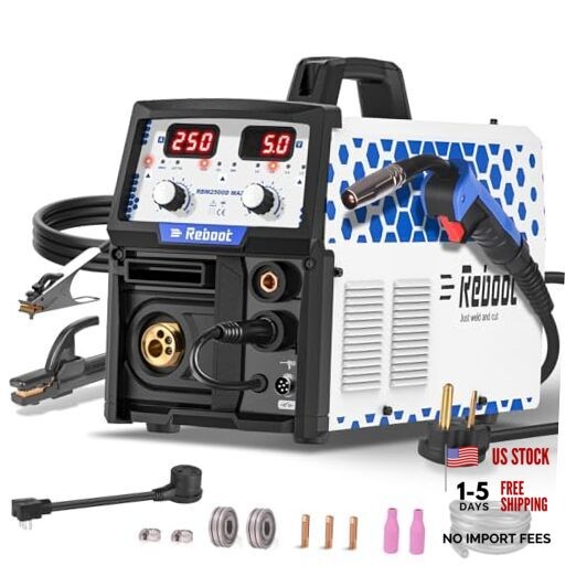 RBM2500D MAX 250A 5-in-1 MIG Welder, Premium Build, Spool Gun Compatible for
