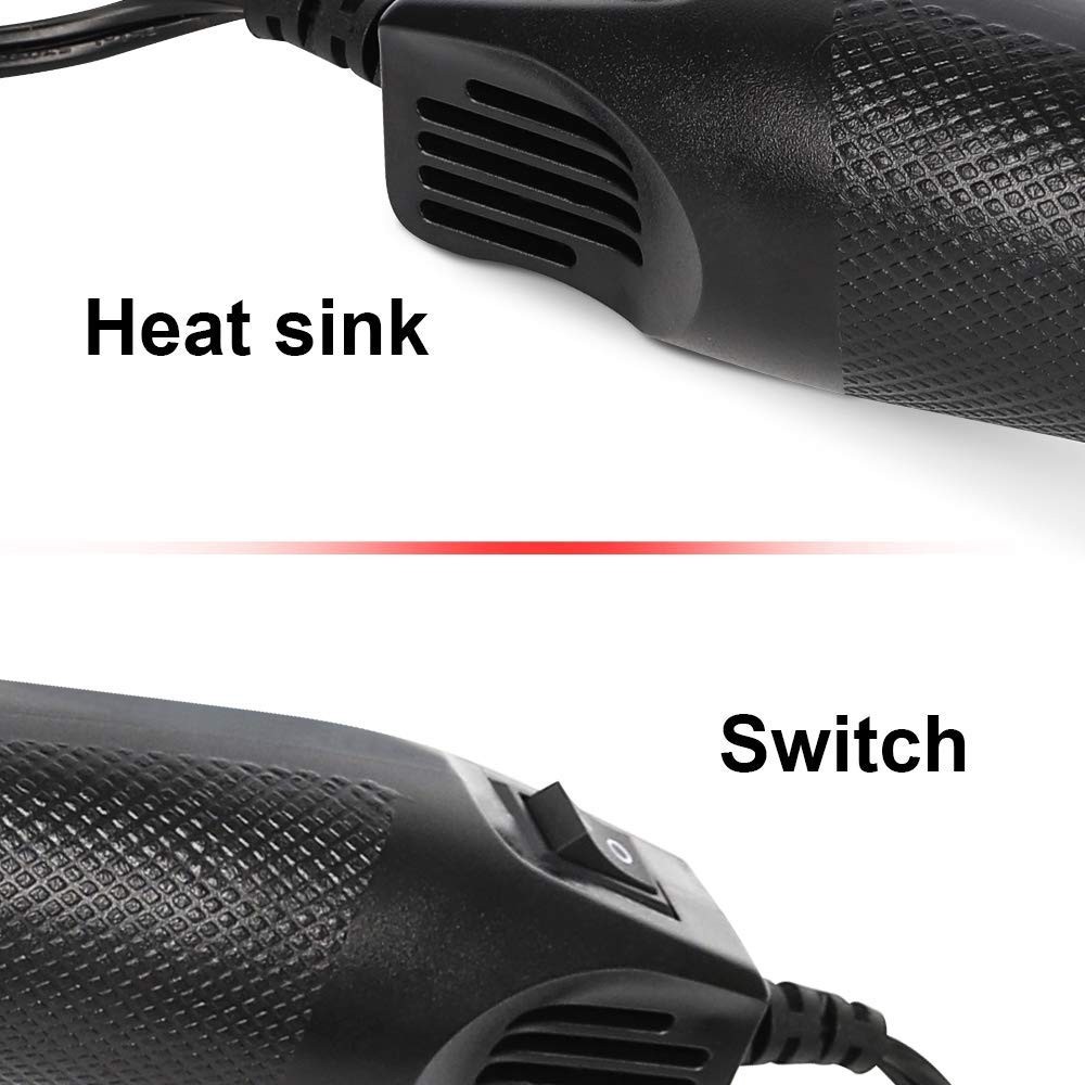 Mini Heat Gun Portable Hot Air Tool for Crafts, Epoxy Resin Shrink Tubing & DIY