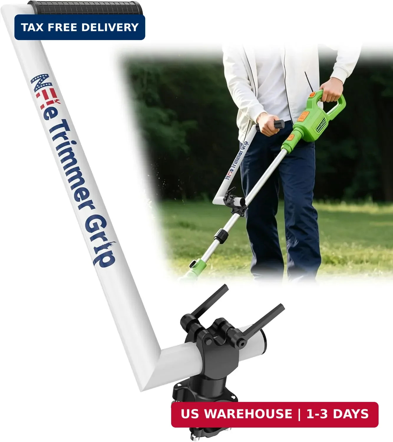 Upgraded Weed Eater Handle, String Trimmer Handle Extension Back Saver, Ergonomi