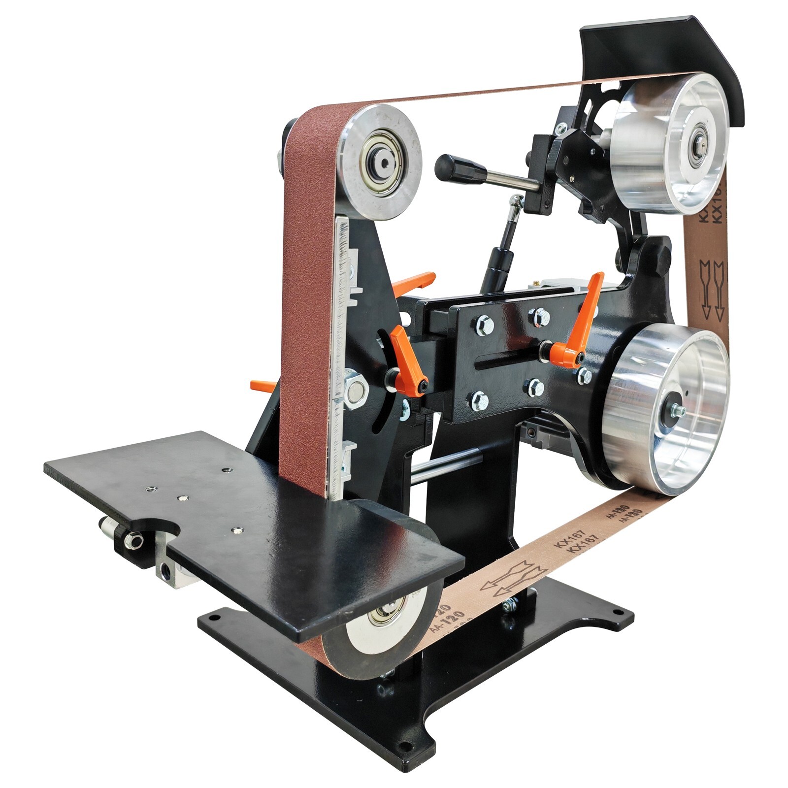220V Belt Sander Grinder 71&Prime;x2&Prime; Arc/Flat/Concave Sander Can Be Flipped Multi-fun