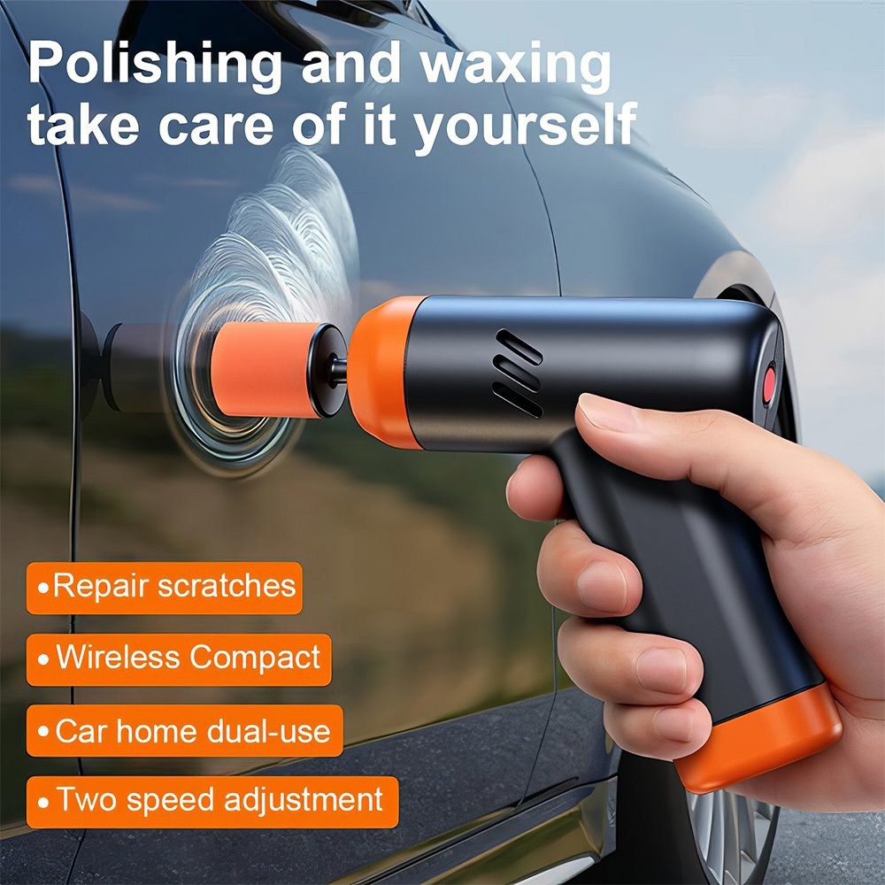 Mini Cordless Car Polisher Buffer Sander 2 Speeds Polishing Waxing Machine Kit
