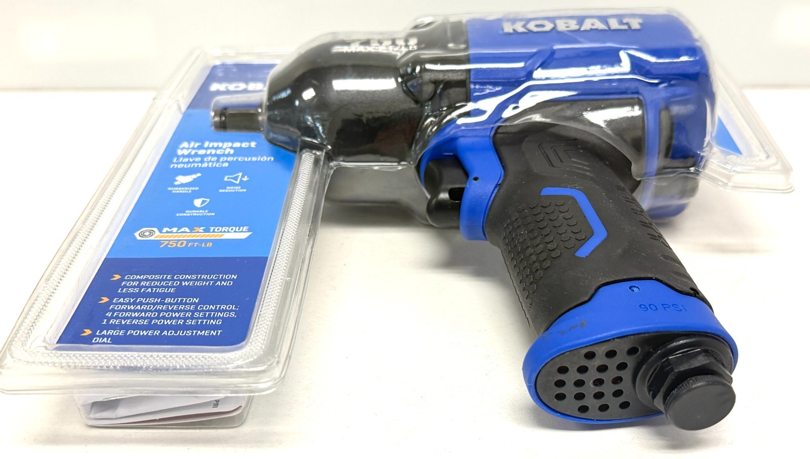 Kobalt 1/2&Prime; Air Impact Wrench 750 Ft-Lbs Pneumatic Tool SGY-AIR228 858980 NEW