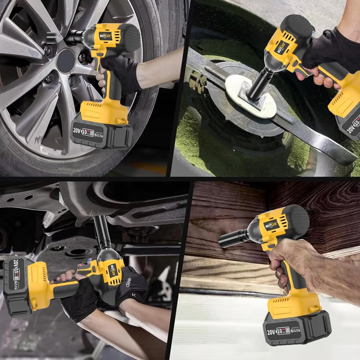 Lightweight 5Lbs Brushless 1/2 Impact Gun – 430Nm Torque for Easy Tire Changes
