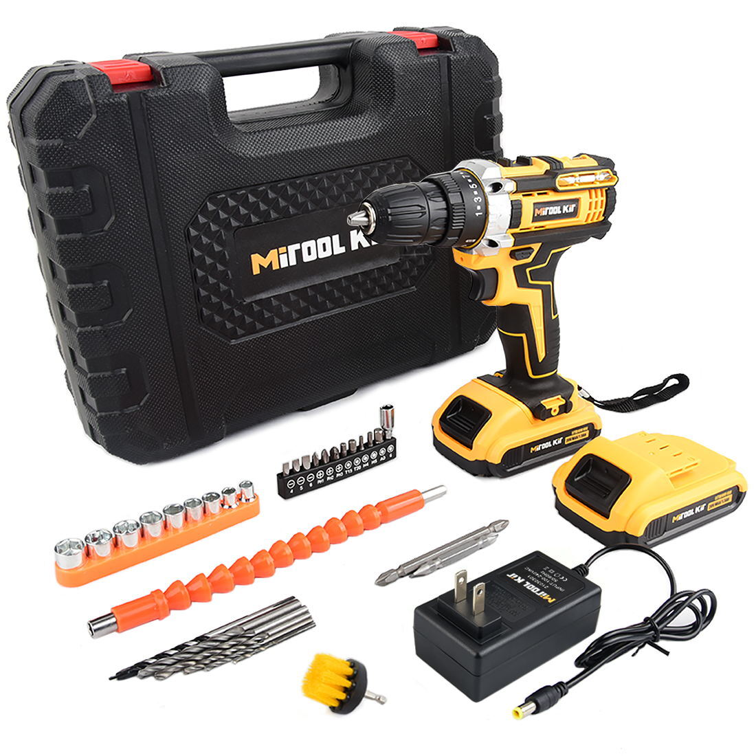 20V Cordless Drill Screwdriver For Dewalt Battery Driver Electric With 2 Battery
