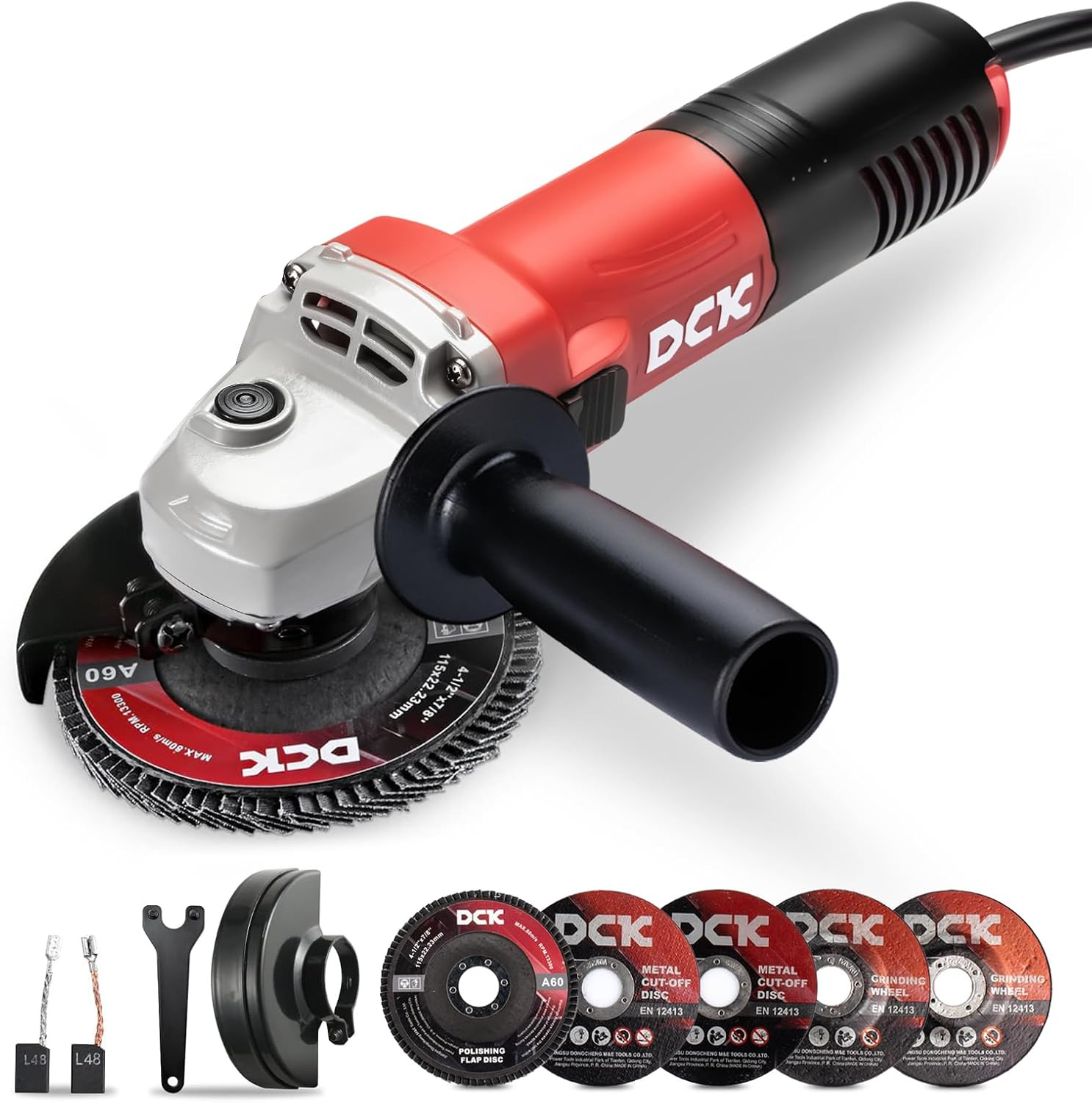 Angle Grinder, 4-1/2-Inch, 6.7Amp Cut off Tool Grinder, 11,800 RPM with 2 Safety