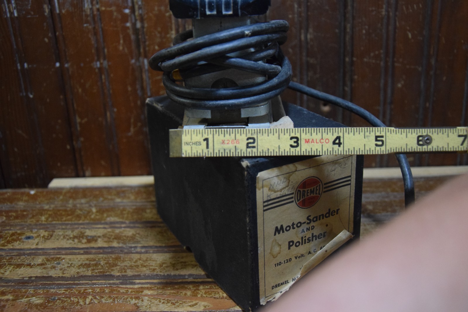 DREMEL MOTO-SANDER POLISHER BAKELITE 1940s VINTAGE WITH BOX TESTED WORKS SANDING