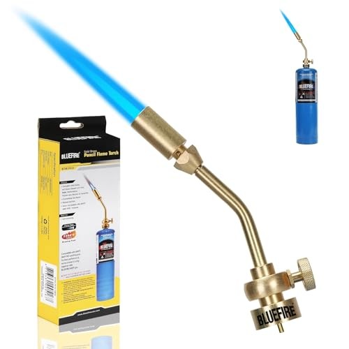 BLUEFIRE Solid Brass Jumbo Pencil Flame Gas Welding Torch Head Torch Only