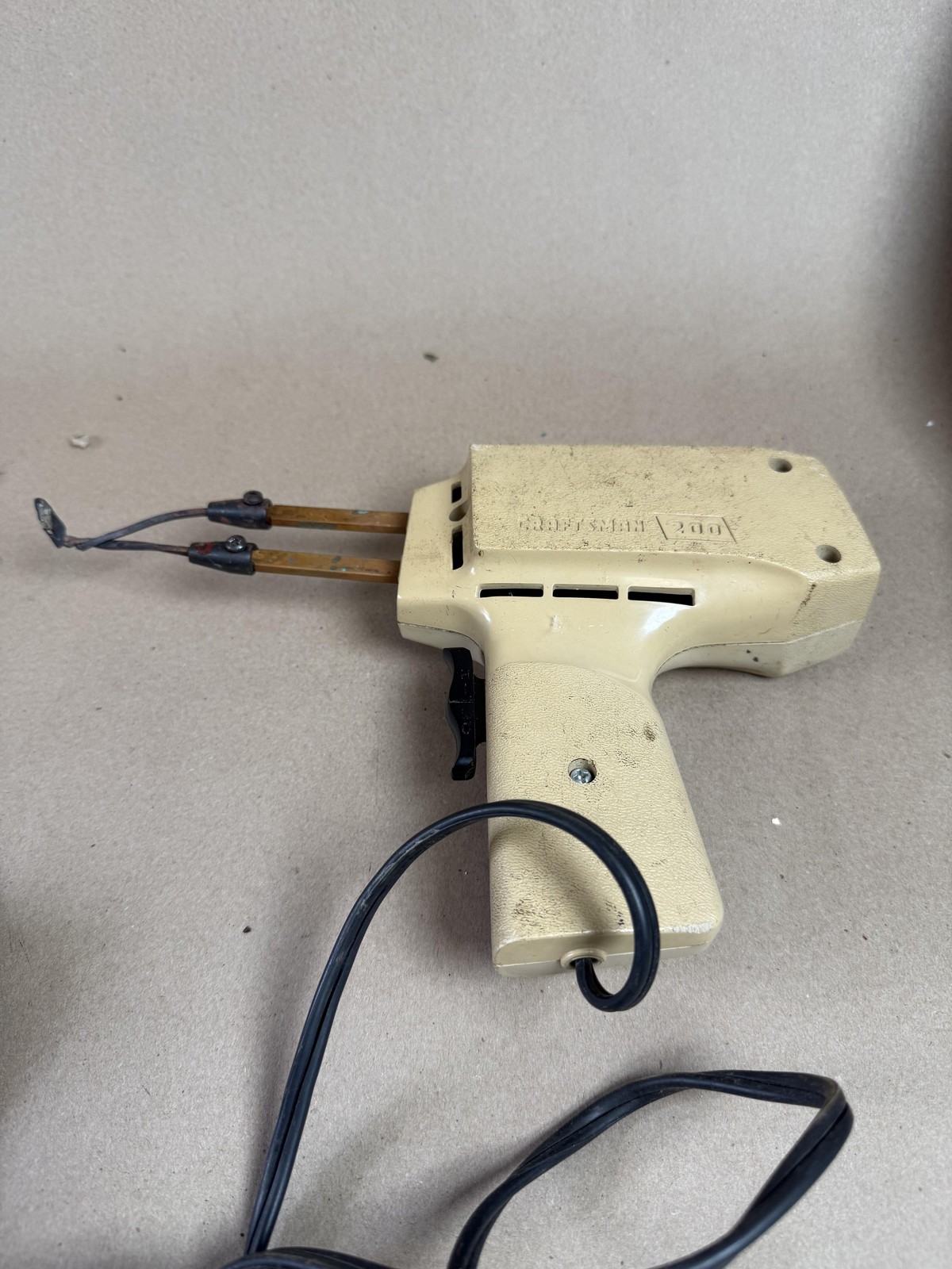Craftsman 200 Soldering Gun Kit 2.5A 115V With Case Tips Beige Corded Tool