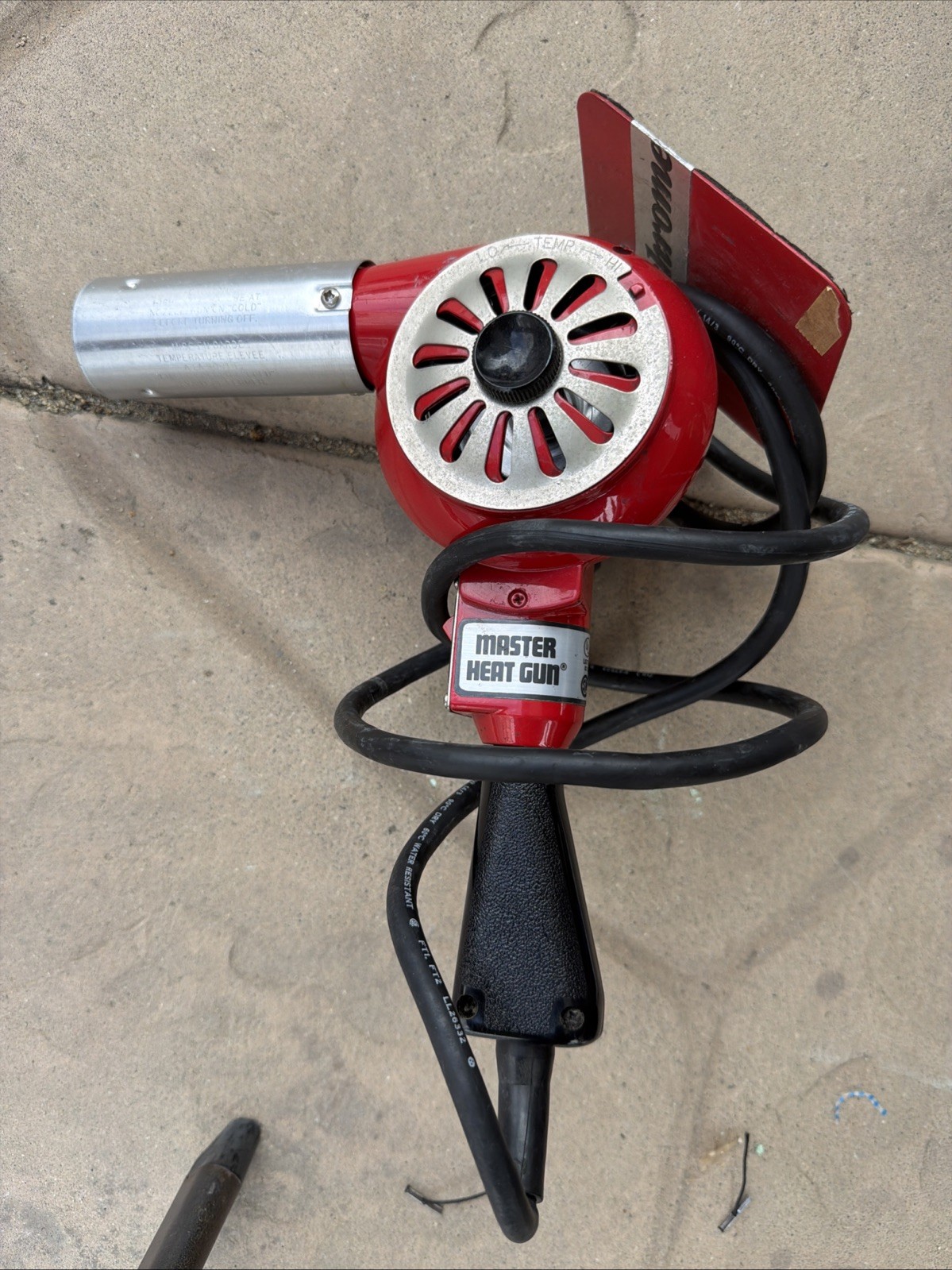 VGC MASTER APPLIANCE CORP. MODEL HG-301A PROFESSIONAL MASTER HEAT GUN 120VAC 12A