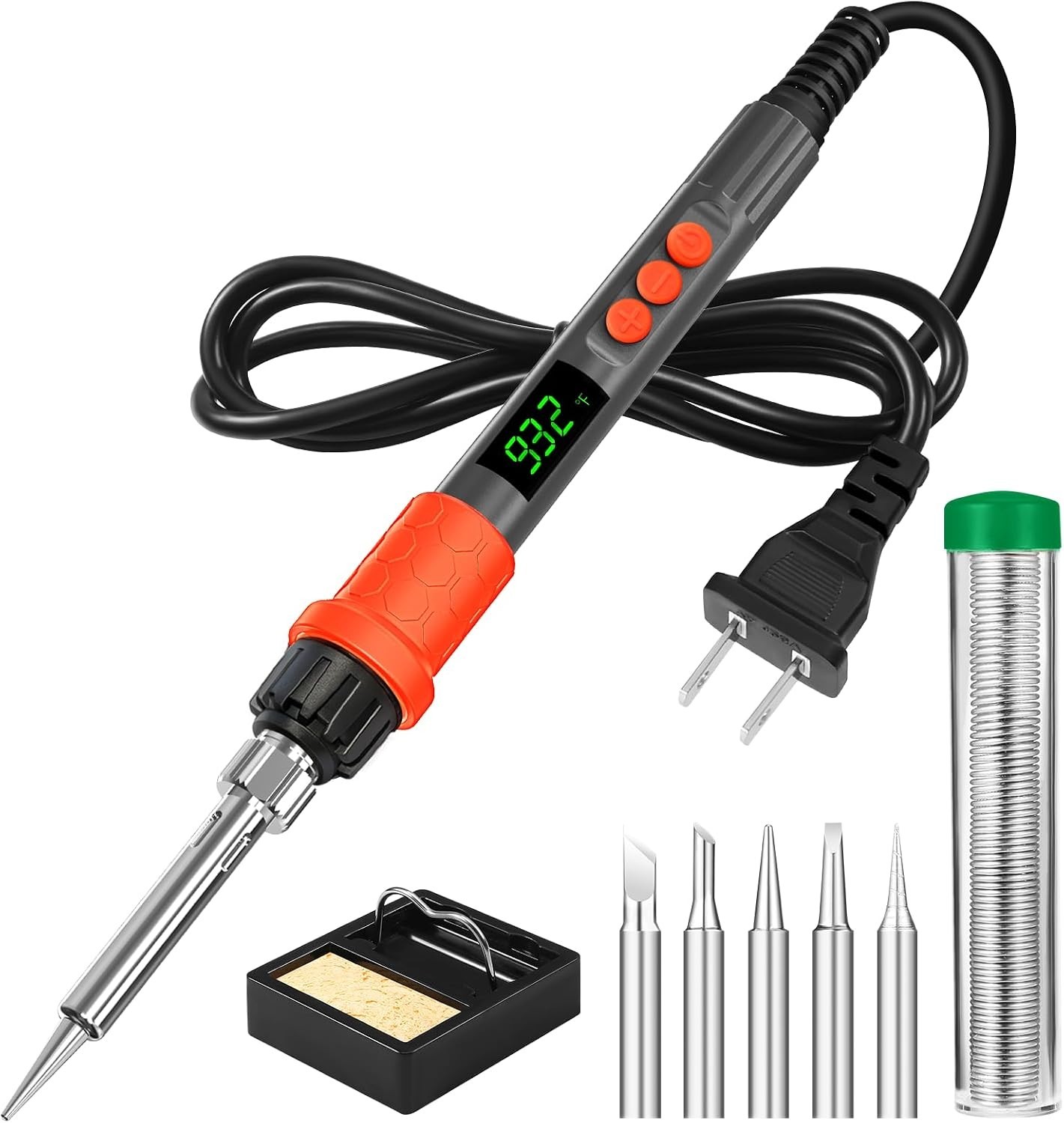 Soldering Iron Kit, 120W LED Digital Solder Iron Soldering Gun kit, Smart TempeE