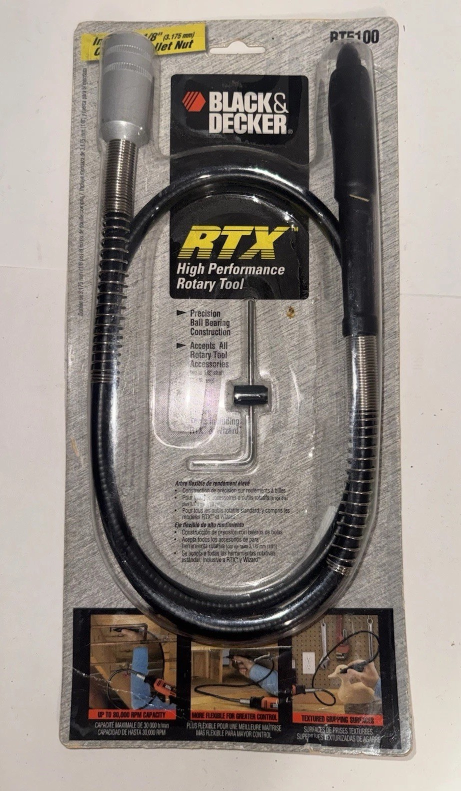 BLACK & DECKER RTX HIGH PERFORMANCE ROTARY TOOL RT5100 FLEXIBLE SHAFT DREMEL