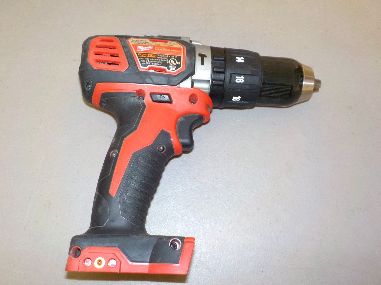 Milwaukee 2607-20 M18 18V Li-Ion 1/2 » Cordless Compact Hammer Drill -SHIPS FREE