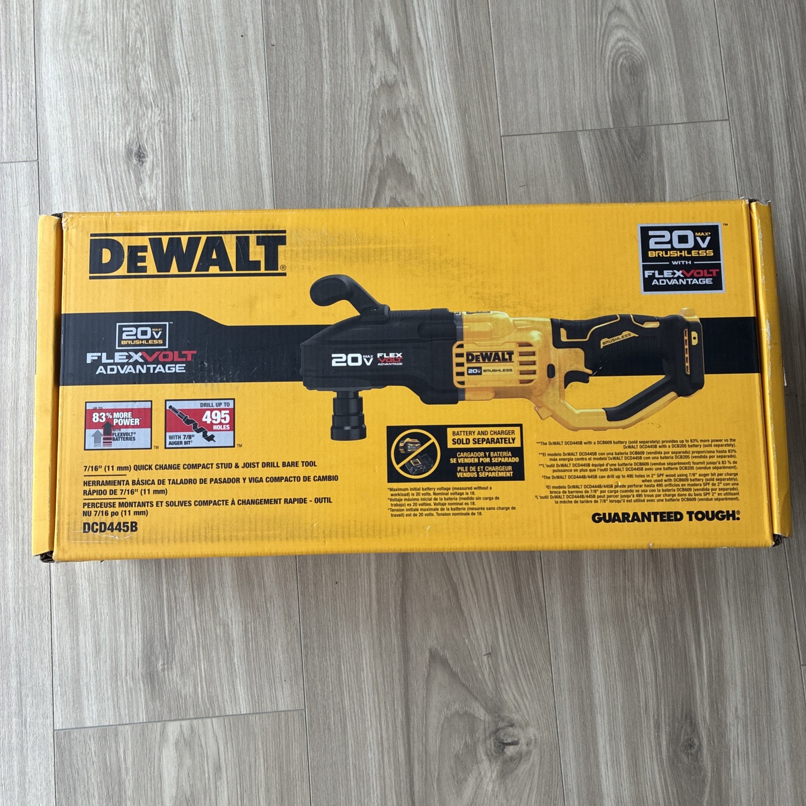 DeWalt DCD445B 20V MAX 7/16&Prime; Quick Change Stud & Joist Drill Tool Only