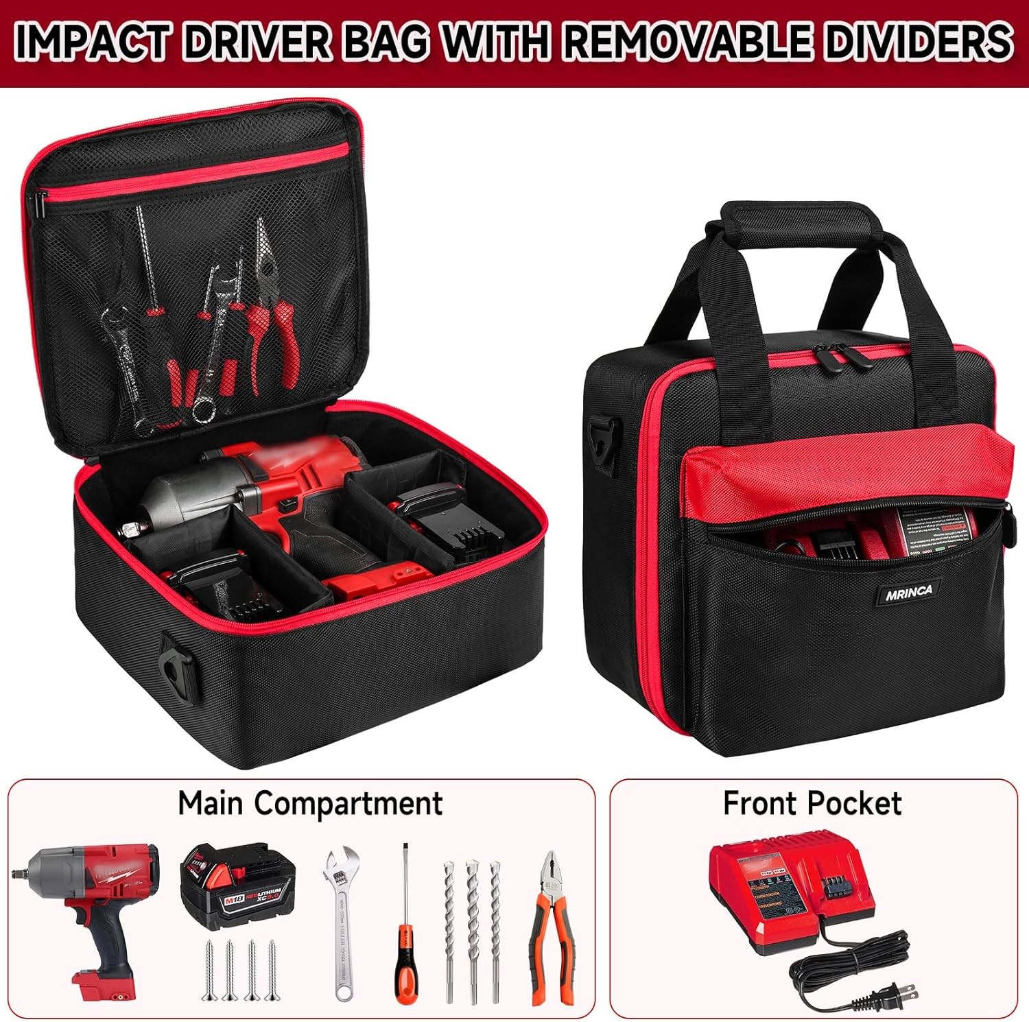 Impact Wrench Case Compatible with Milwaukee 2967-20/ Dewalt DCF900B/DCF891B/DCF