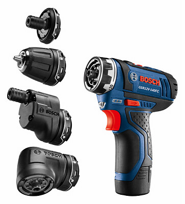 Flexiclick Drill/Driver System, Battery Included, 12 V, 2 Ah, 1/4 in Chuck, Keyl