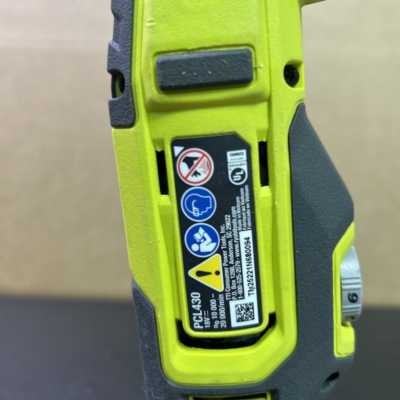 Ryobi PCL430 18V One+ Cordless Oscillating Multi-Tool (Tool Only) Y9