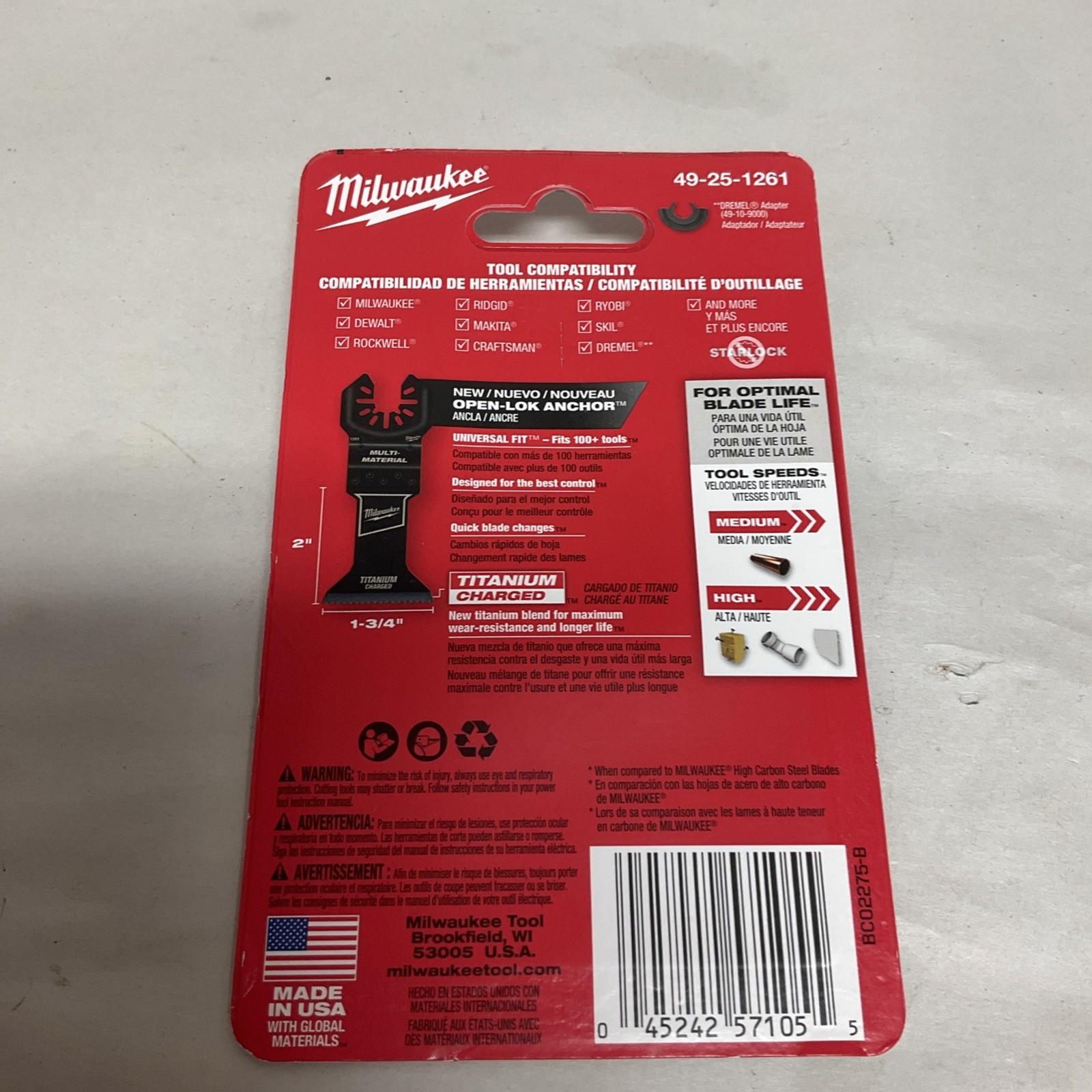 Milwaukee OPEN-LOK 6PC Multi-Tool Blade Variety Kit 49-10-9112