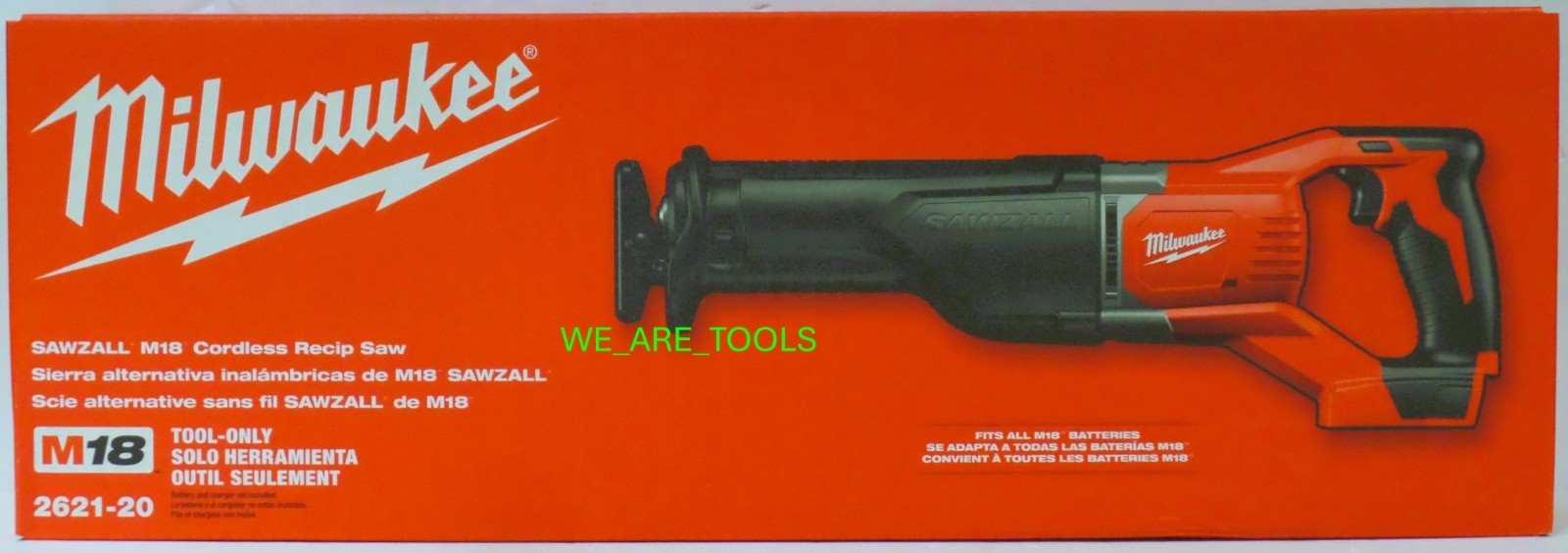 New In Box Milwaukee 2621-20 M18 Reciprocating Saw Sawzall, 2) 5.0 Ah Batteries