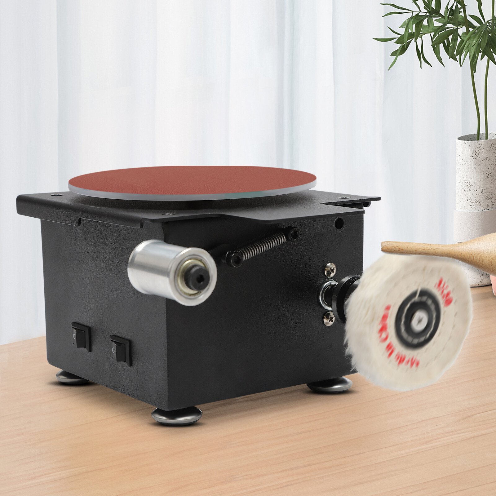 7 Gear Speed Electric Mini Grinding Sander Belt Disc Sander Sanding Machine 100W