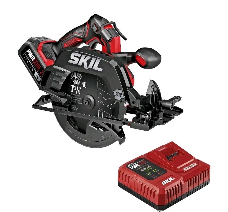 Skil Pwr Core 20 Brushless 20V 7-1/4In Circular Saw Kit