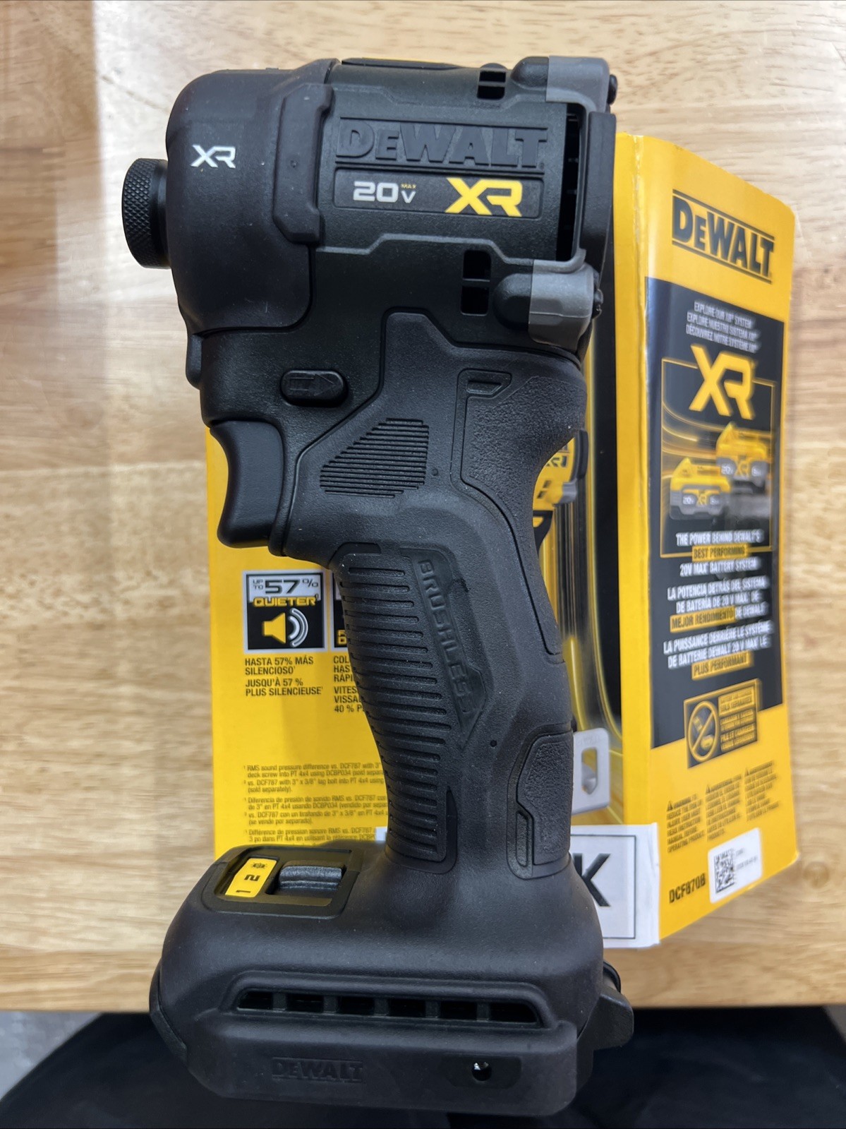 DeWALT DCF870B 20V MAX 20 Volt Brushless 1/4&Prime; HydrauIic Impact Driver BLACK