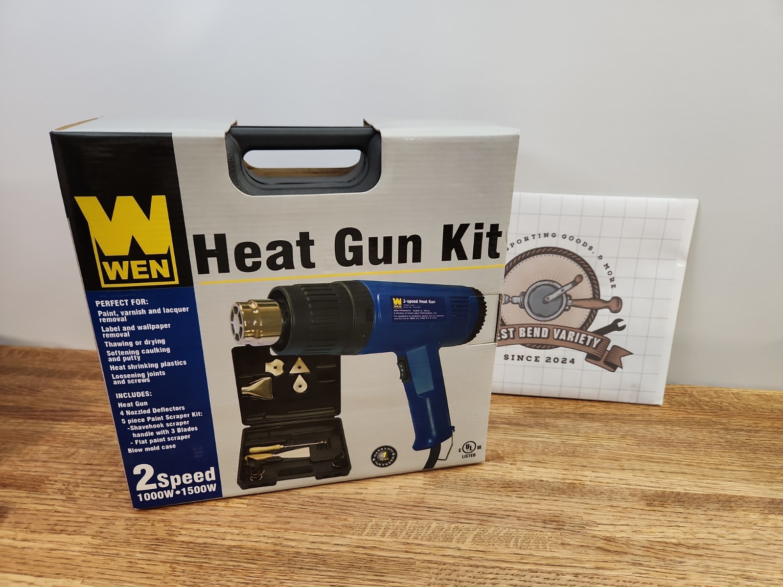 WEN 72010 120-Volt Heat Gun Kit Dual Temp With Case