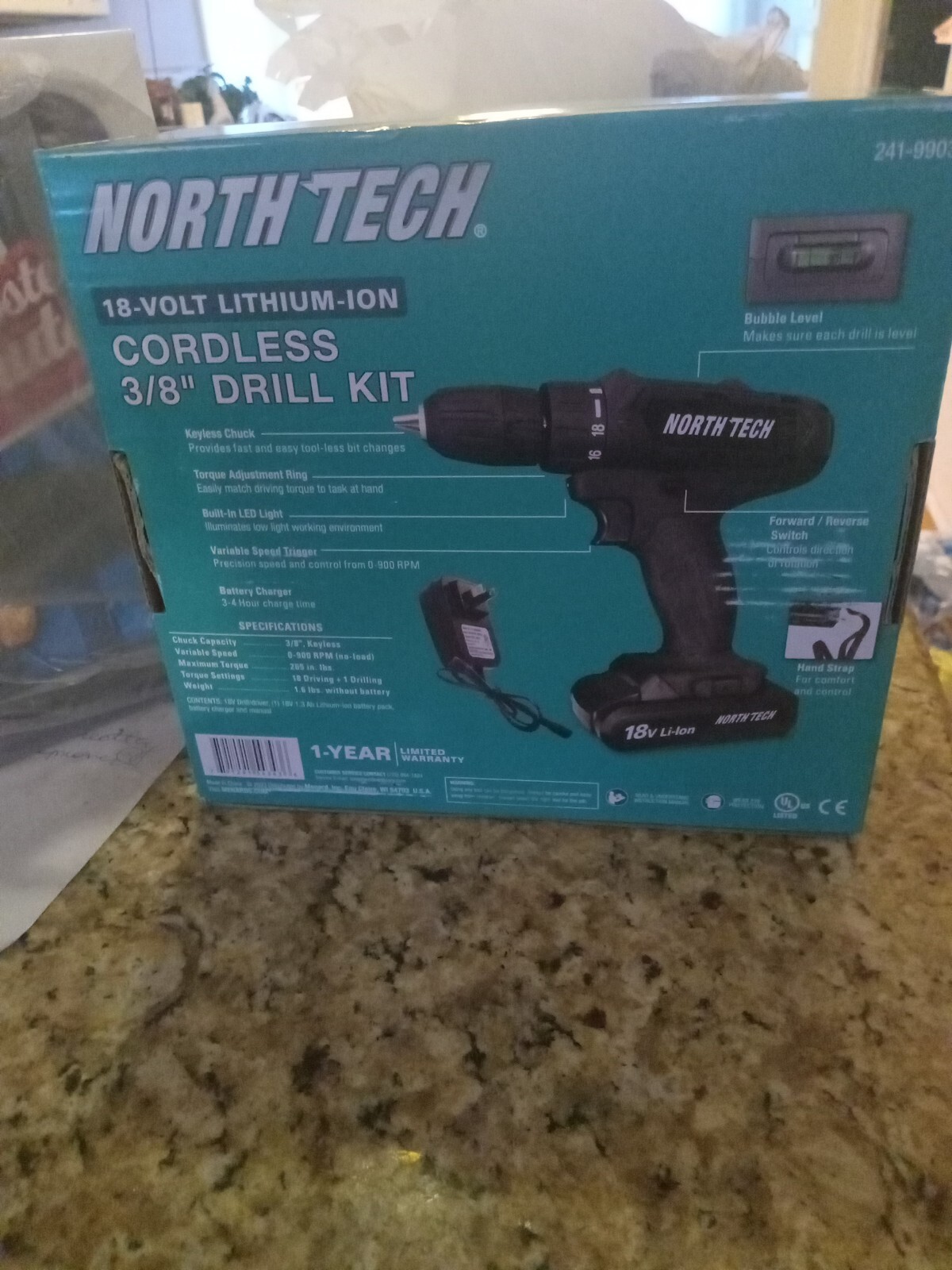 &lsquo;NEW&rsquo; North Tech 18-Volt 1.3Ah Lithium-Ion Battery 3/8&Prime; Drill Kit w/ Charger