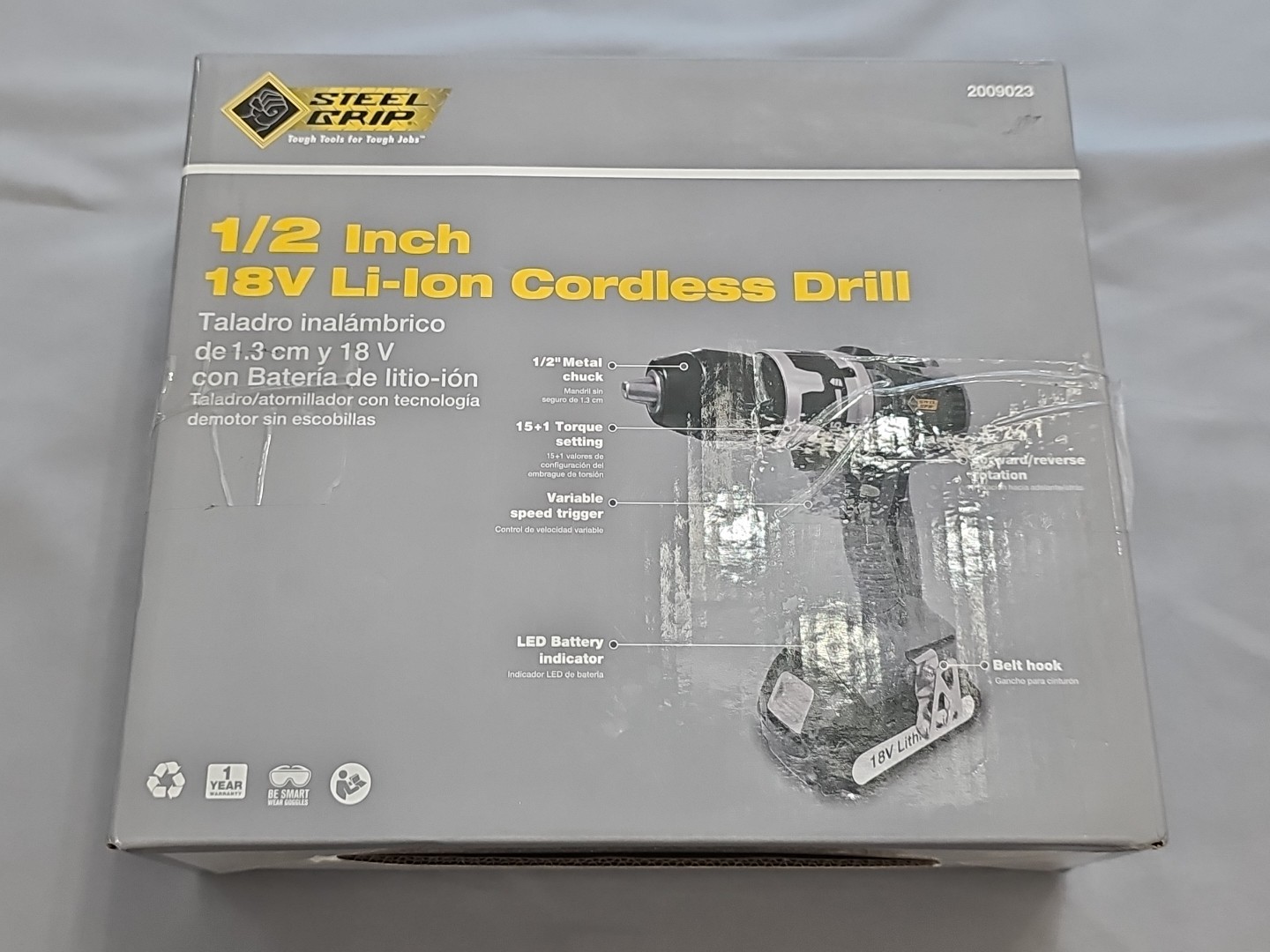 Steel Grip 2009023 18V 1/2 in. Brushless Cordless Drill Kit (Battery & Charger)