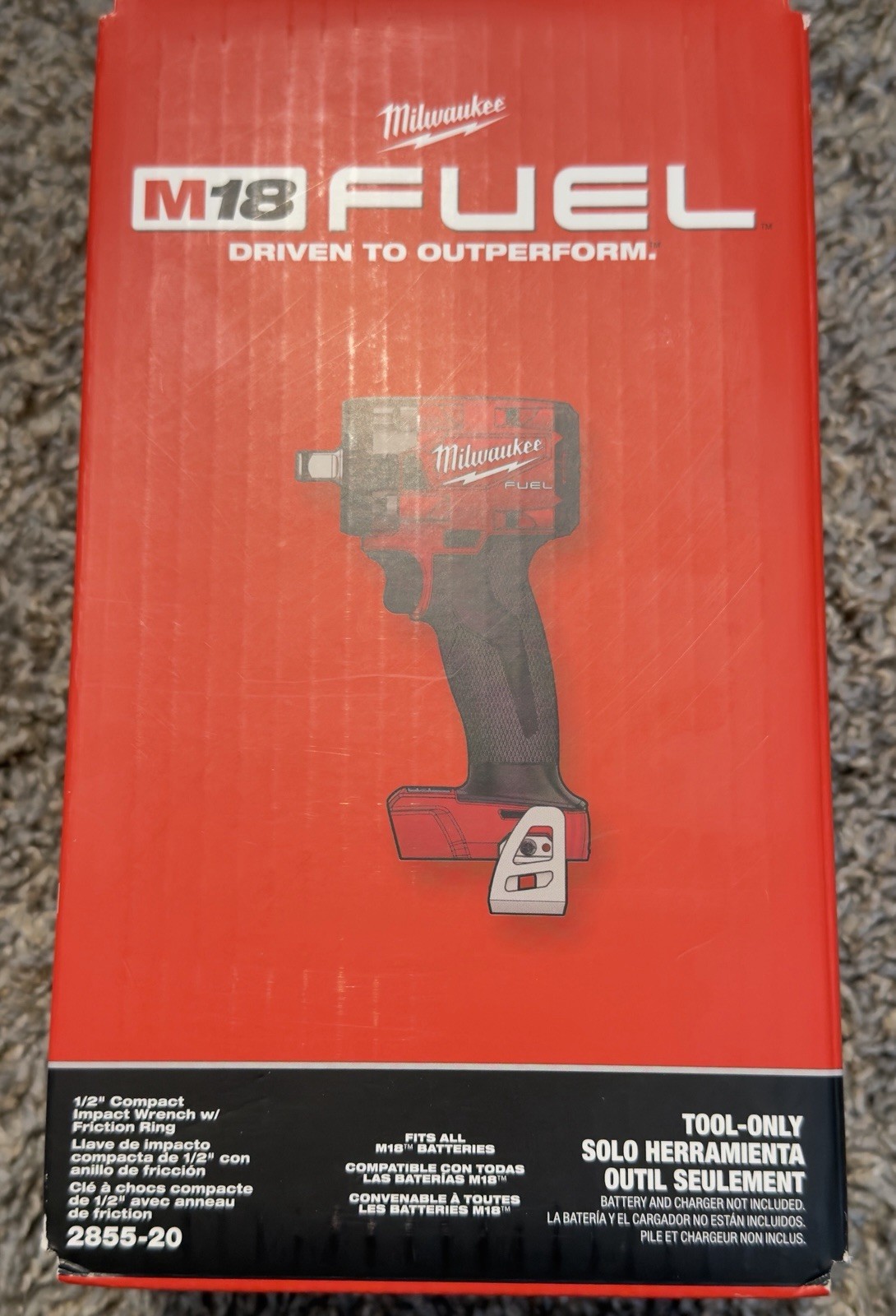 Milwaukee M18 FUEL 2855-20 1/2in Impact Wrench Brushless 250 ft-lbs Compact