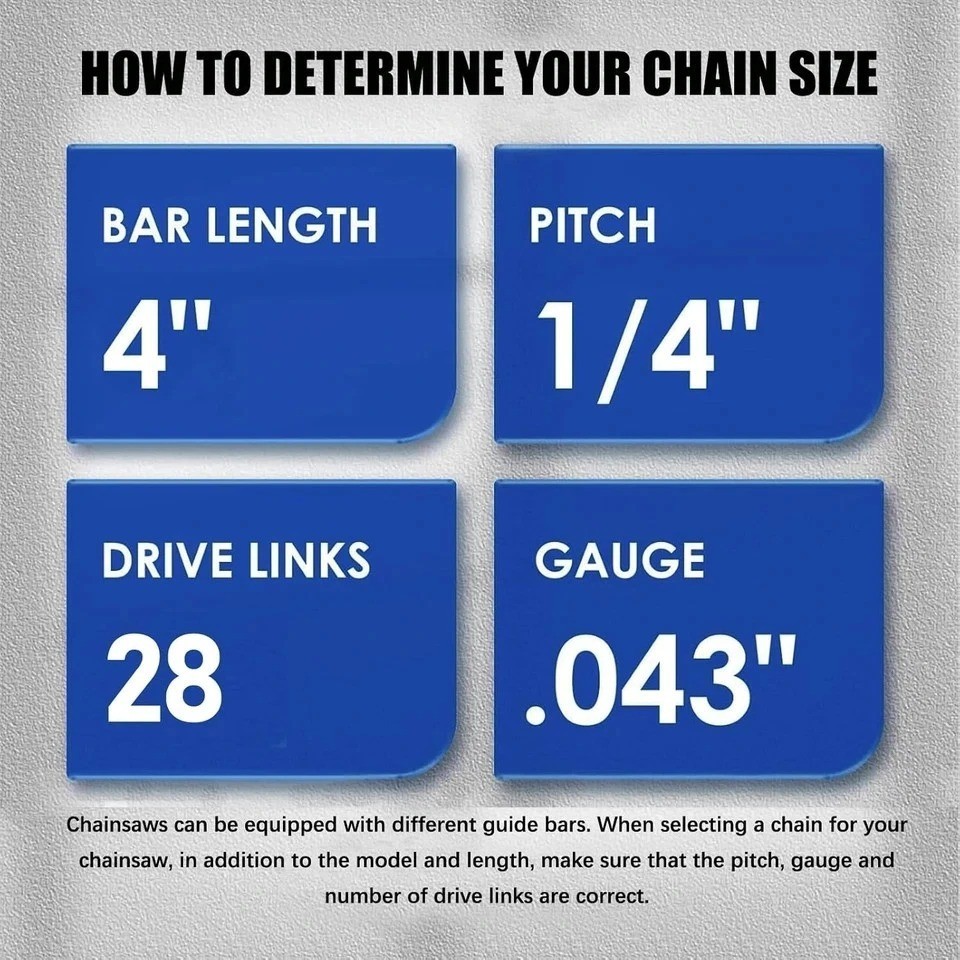 5 Pack 4 Inch Mini Chainsaw Chain Replacement for Stihl GTA 26