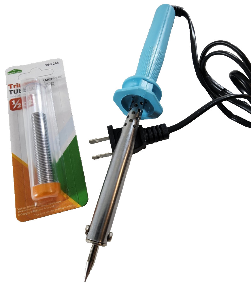 50W Electric Soldering Iron Fast Heat 110V + 1/2oz Solder Wire Electronics…