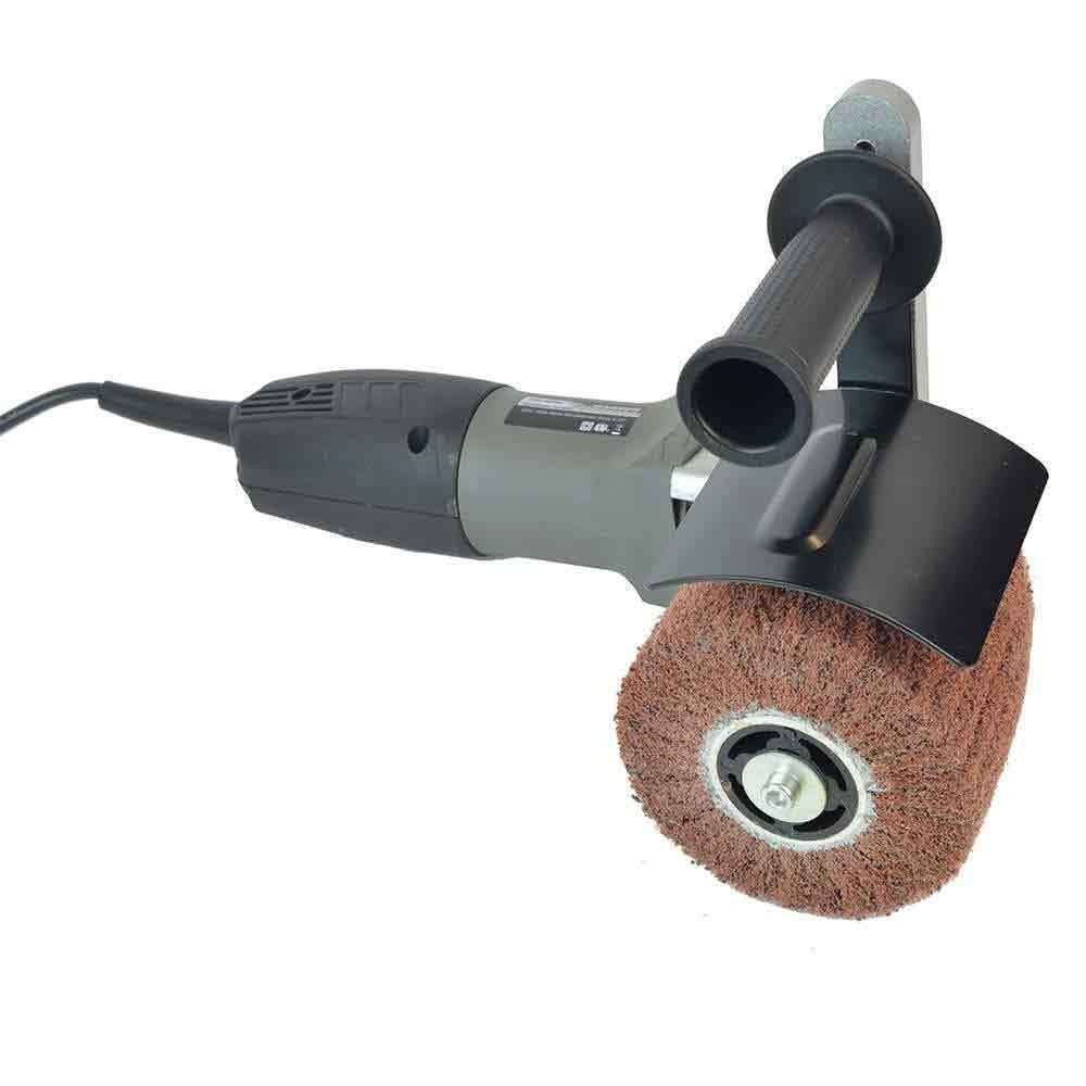 Electric Burnisher with Abrasive Wheel Sanding Roller Sander Stainless Steel Fin