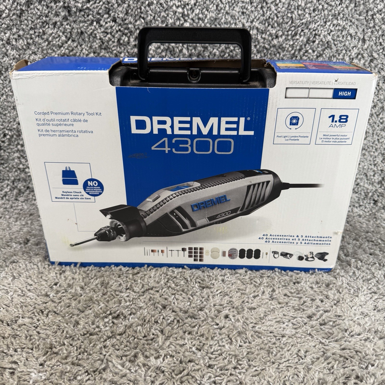 Dremel 4300-5/40 High Performance Rotary Tool Kit 40 Accessories 5 Attachments