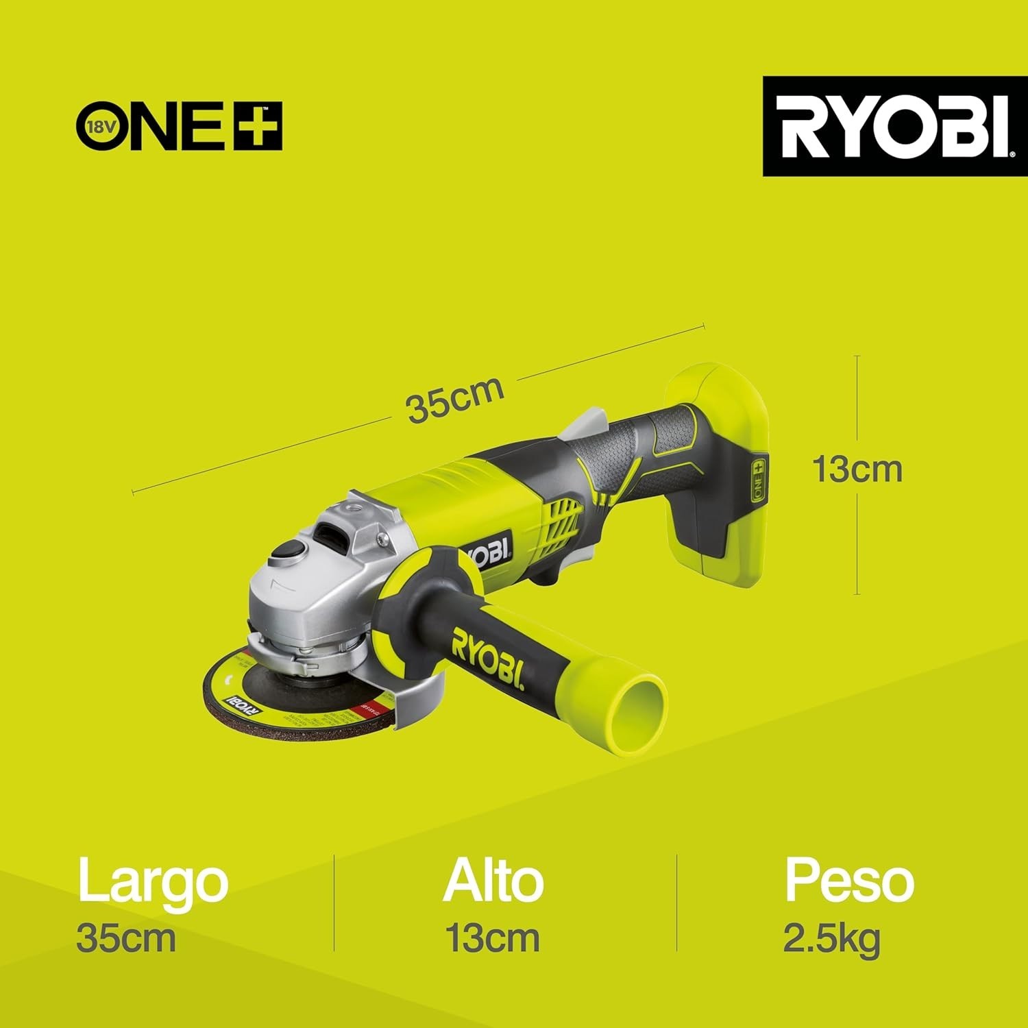 Compact and Lightweight Ryobi R18AG-0 Cordless Angle Grinder – 4 HP Performance