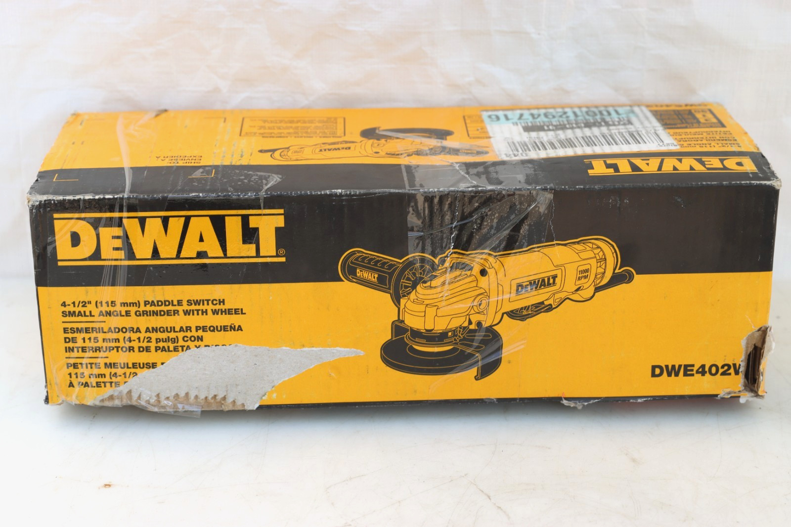 DEWALT (DWE402W) 11 Amp Corded 4.5 in. Small Angle Grinder, OPEN BOX